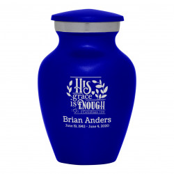 His Grace Is Enough Keepsake Urn - Midnight Blue