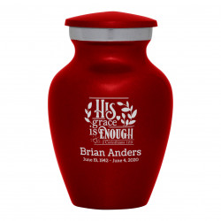 His Grace Is Enough Keepsake Urn - Ruby Red