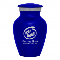 Dead Inside Keepsake Urn - Midnight Blue