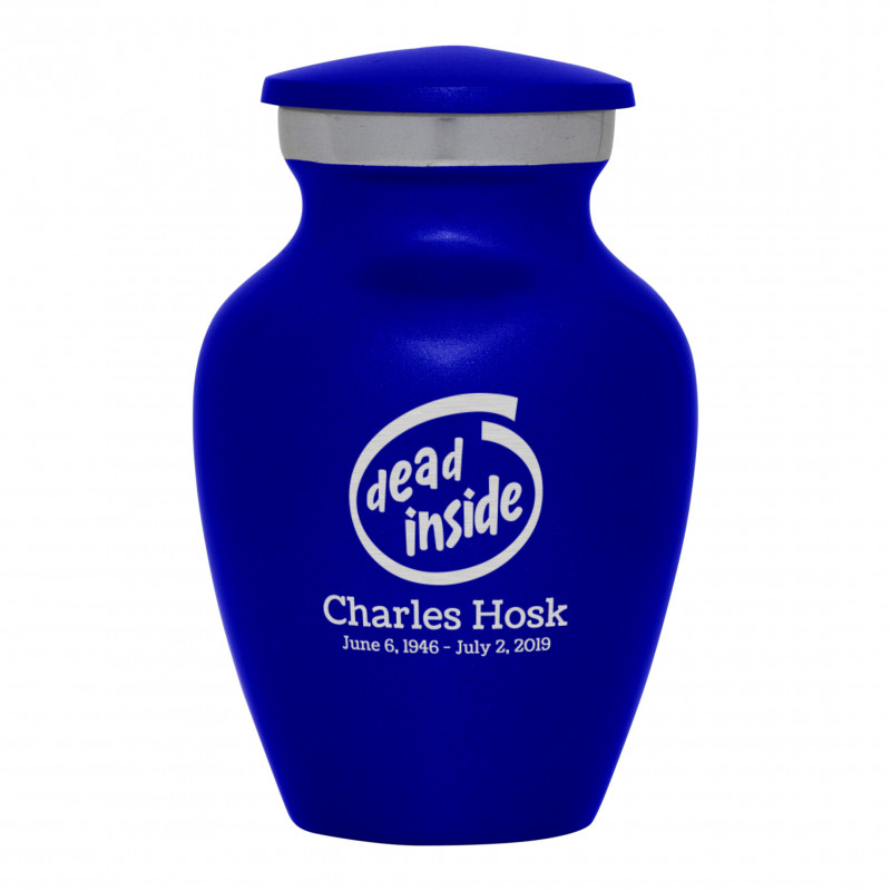 Dead Inside Keepsake Urn - Midnight Blue