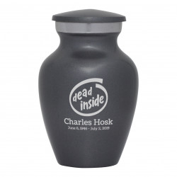 Dead Inside Keepsake Urn - Gunmetal Gray