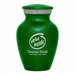 Dead Inside Keepsake Urn - Shamrock Green