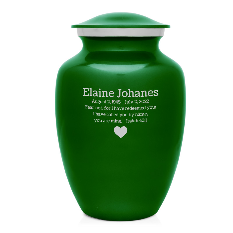 Shamrock Green Large Cremation Urn
