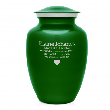 Shamrock Green Large Cremation Urn