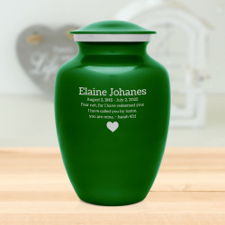 Shamrock Green Large Cremation Urn