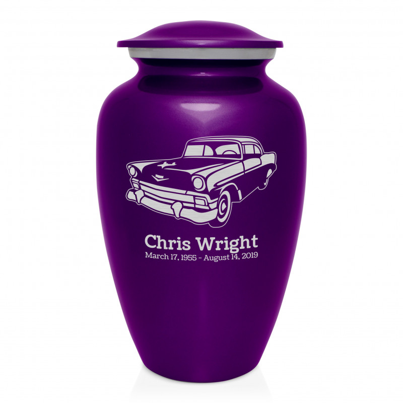 Classic Car II Cremation Urn - Purple Luster