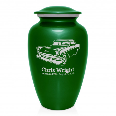 Classic Car II Cremation Urn - Shamrock Green