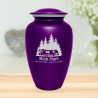 Travel Trailer Camper Cremation Urn - Purple Luster