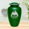 Travel Trailer Camper Cremation Urn - Shamrock Green