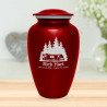 Travel Trailer Camper Cremation Urn - Ruby Red