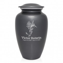 Natures Peace Hummingbird Cremation Urn - Gunmetal Gray