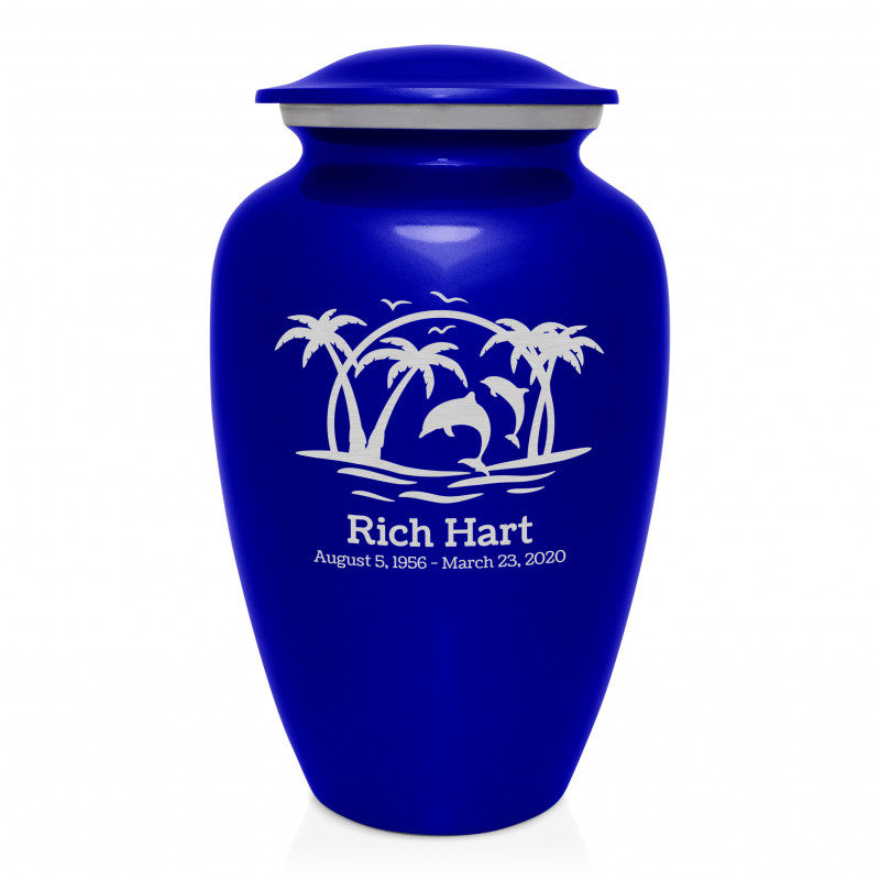 Endless Summer Sunset Cremation Urn - Midnight Blue