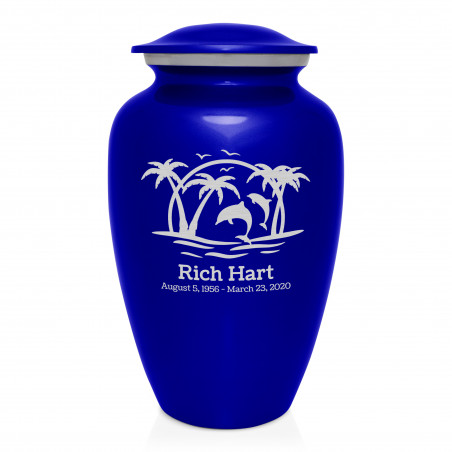 Endless Summer Sunset Cremation Urn - Midnight Blue