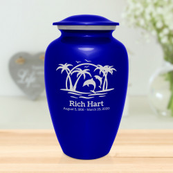 Endless Summer Sunset Cremation Urn - Midnight Blue