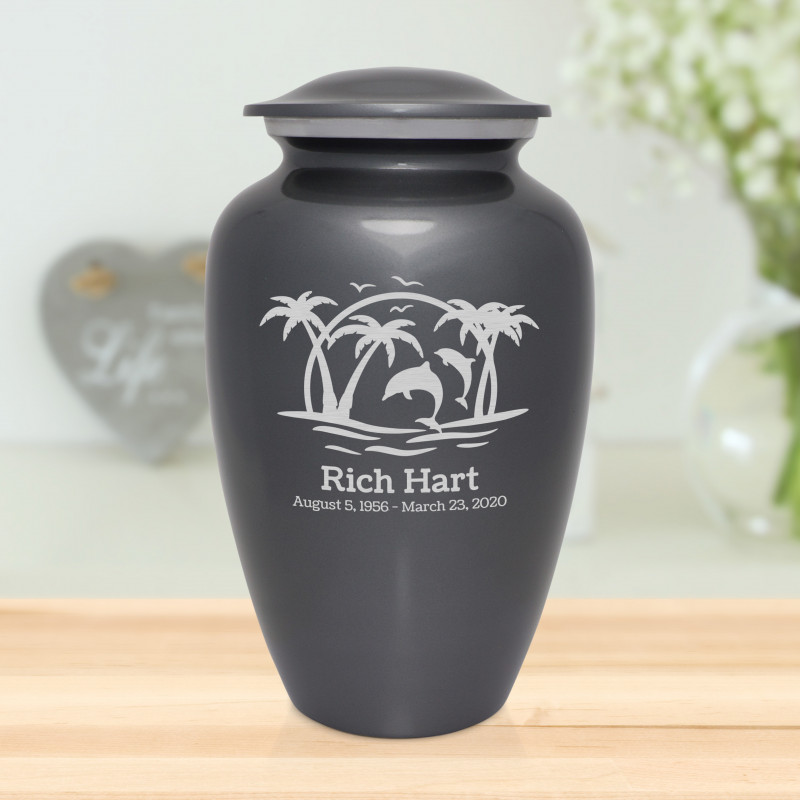 Endless Summer Sunset Cremation Urn - Gunmetal Gray