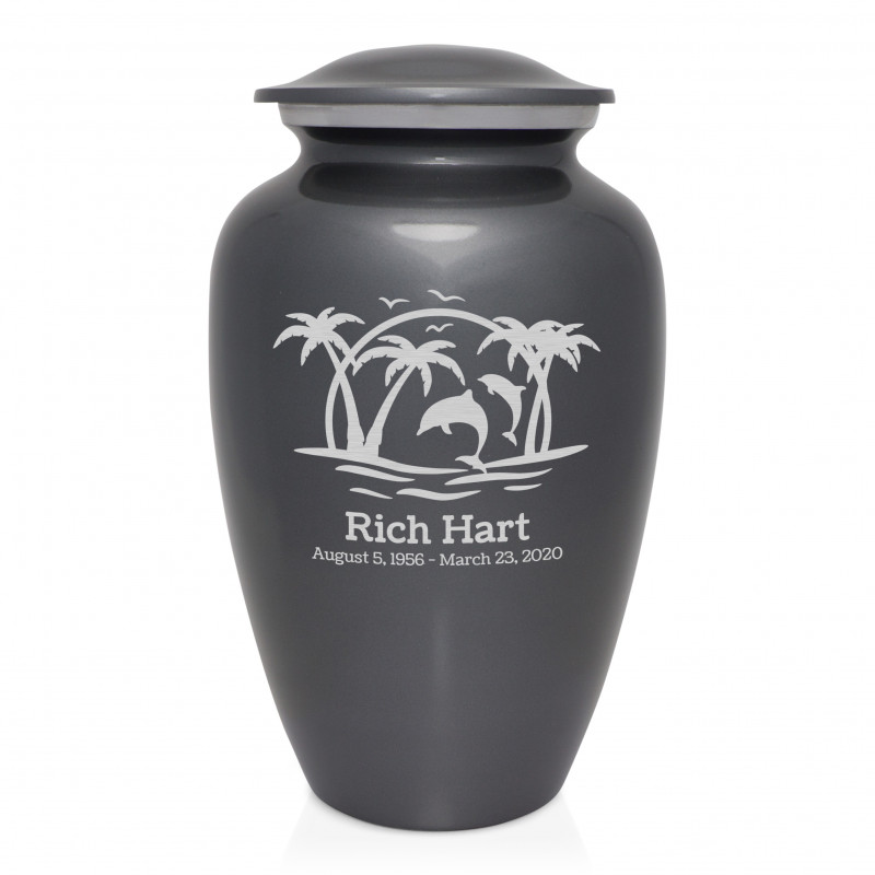 Endless Summer Sunset Cremation Urn - Gunmetal Gray