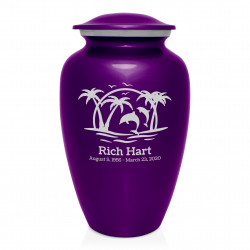 Endless Summer Sunset Cremation Urn - Purple Luster