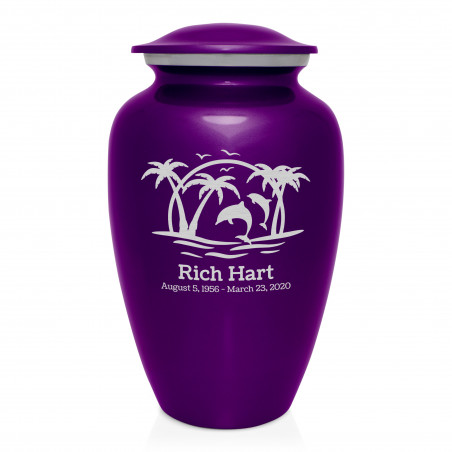 Endless Summer Sunset Cremation Urn - Purple Luster