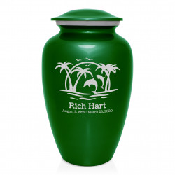 Endless Summer Sunset Cremation Urn - Shamrock Green