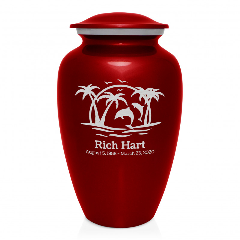 Endless Summer Sunset Cremation Urn - Ruby Red