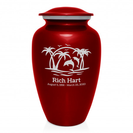 Endless Summer Sunset Cremation Urn - Ruby Red