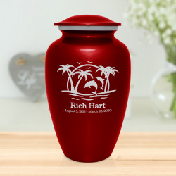 Endless Summer Sunset Cremation Urn - Ruby Red