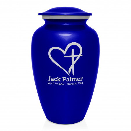 Love of Christ Cremation Urn - Midnight Blue