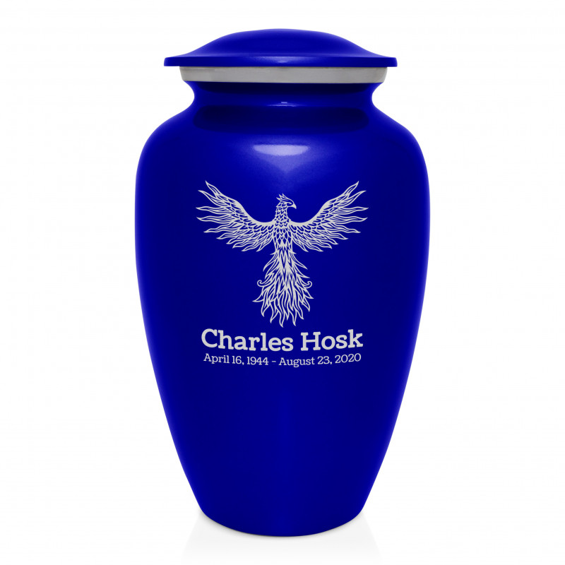 Phoenix Cremation Urn - Midnight Blue