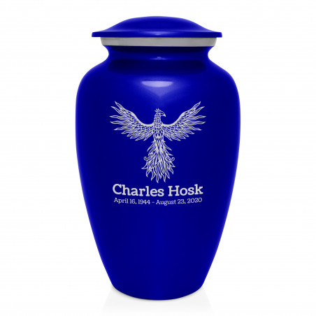 Phoenix Cremation Urn - Midnight Blue