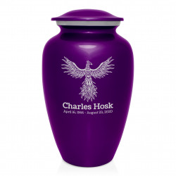 Phoenix Cremation Urn - Purple Luster