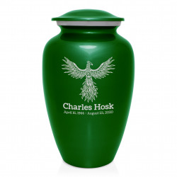 Phoenix Cremation Urn - Shamrock Green
