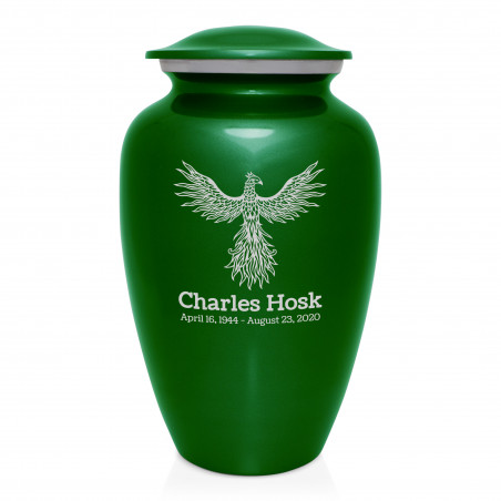 Phoenix Cremation Urn - Shamrock Green