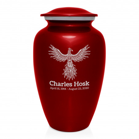 Phoenix Cremation Urn - Ruby Red