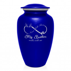 My Brother Walks With Me Cremation Urn - Midnight Blue
