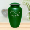 My Brother Walks With Me Cremation Urn - Shamrock Green