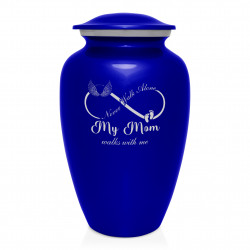 My Mom Walks With Me Cremation Urn - Midnight Blue