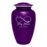 My Mom Walks With Me Cremation Urn - Purple Luster