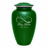 My Mom Walks With Me Cremation Urn - Shamrock Green