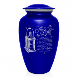 Keep the Light On Cremation Urn - Midnight Blue