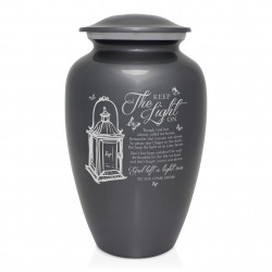 Keep the Light On Cremation Urn - Gunmetal Gray