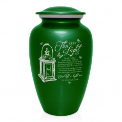 Keep the Light On Cremation Urn - Shamrock Green