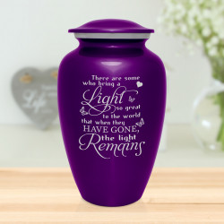 Light Remains Cremation Urn - Purple Luster