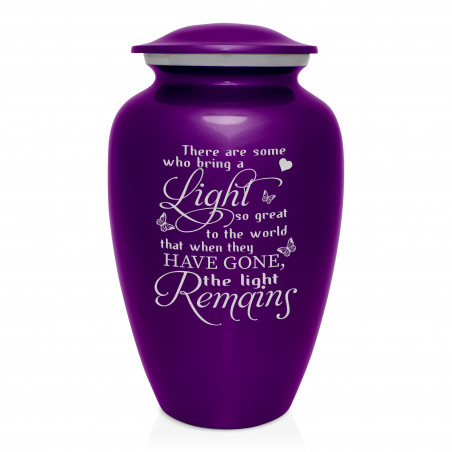 Light Remains Cremation Urn - Purple Luster