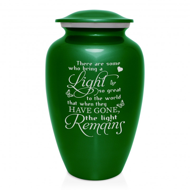 Light Remains Cremation Urn - Shamrock Green