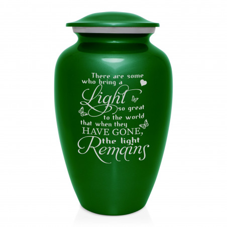 Light Remains Cremation Urn - Shamrock Green