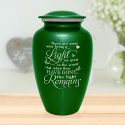 Light Remains Cremation Urn - Shamrock Green