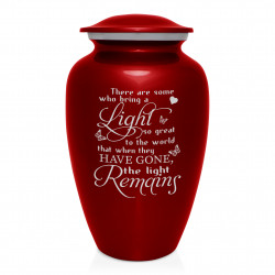 Light Remains Cremation Urn - Ruby Red