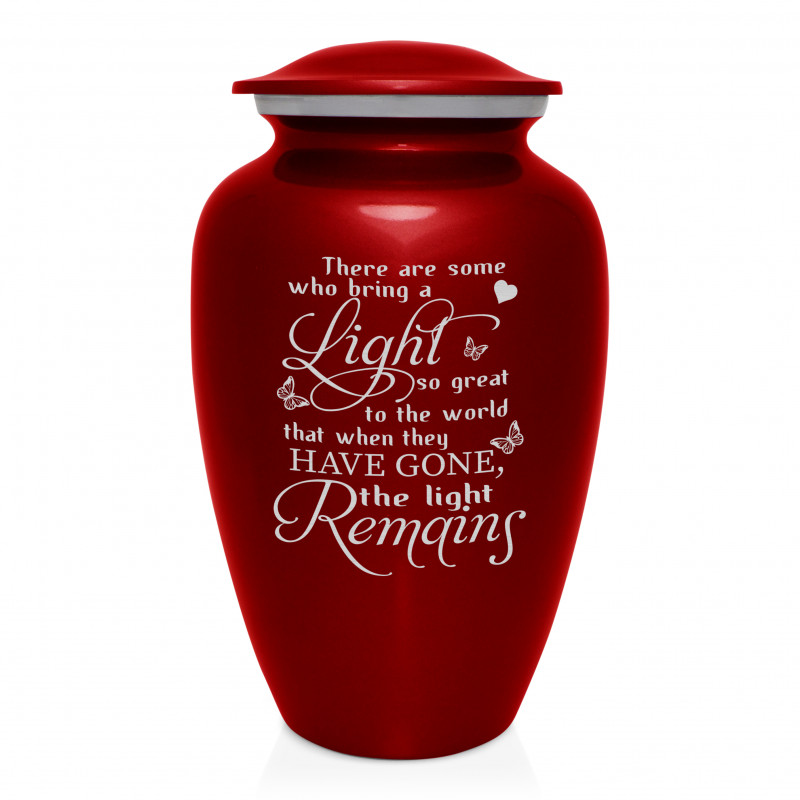 Light Remains Cremation Urn - Ruby Red
