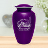 Riding with Angels Motorcycle Cremation Urn - Purple Luster
