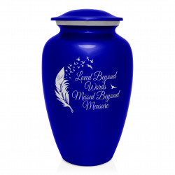 Loved Beyond Words Cremation Urn - Midnight Blue